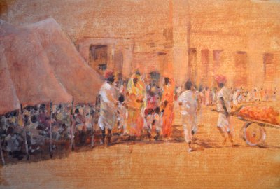 Köy Sahnesi, Jaipur by Lincoln Seligman
